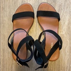 Black Strap Sandals